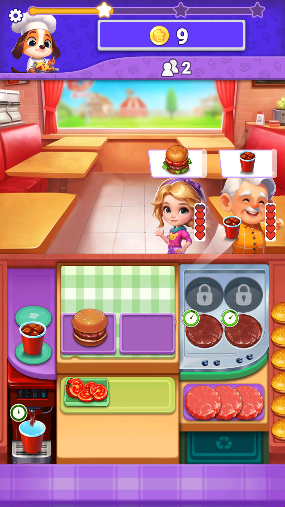 萌趣厨房经营玩法展示